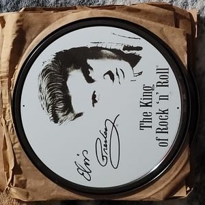 Elvis Presley king of rock round tin sign